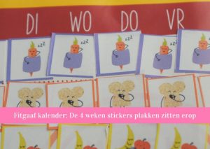 stickers plakken fitgaaf kalender