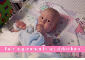 baby opgenomen in het ziekenhuis