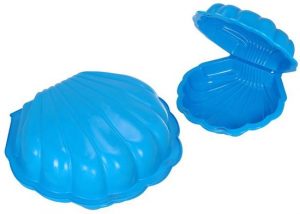 zandbak schelp blauw