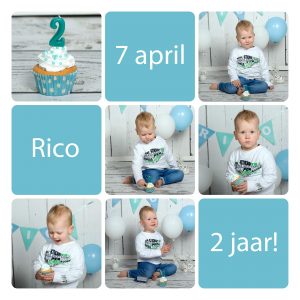 Cake smash shoot twee jarige zoon